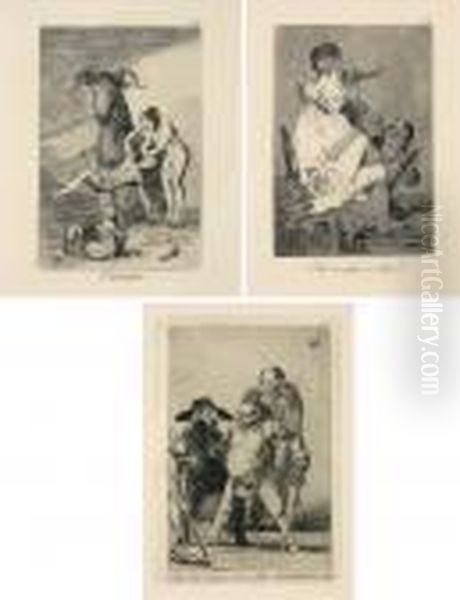Twelve Plates From Los Caprichos Oil Painting by Francisco Goya Fuendetodos