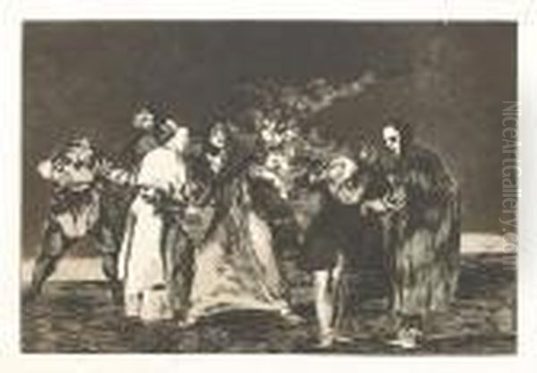 Las Exhortaciones. Oil Painting by Francisco Goya Fuendetodos
