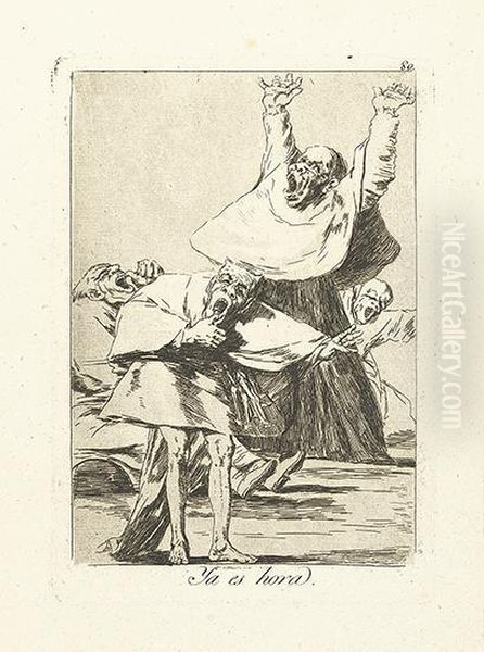 Ya Es Hora. Oil Painting by Francisco Goya Fuendetodos
