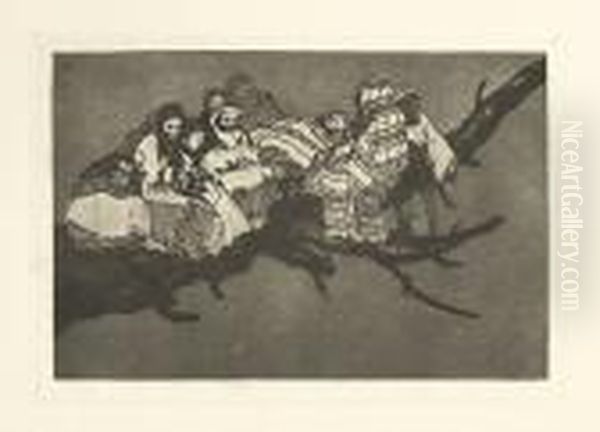 Disparate Ridiculo. Oil Painting by Francisco Goya Fuendetodos