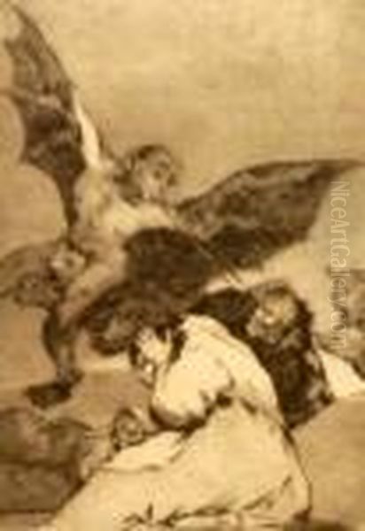Soplones Oil Painting by Francisco Goya Fuendetodos