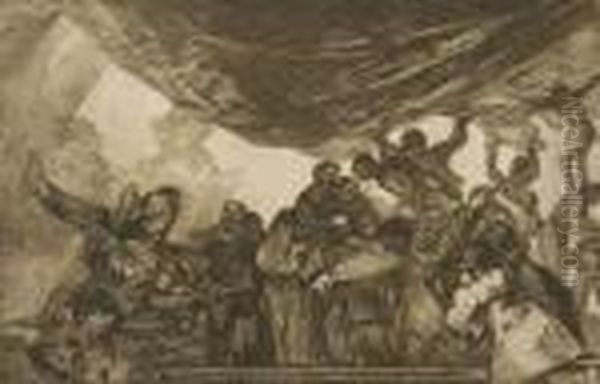 Les Disparates Oil Painting by Francisco Goya Fuendetodos