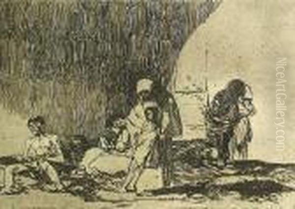 Sanos Y Enfermos Oil Painting by Francisco Goya Fuendetodos