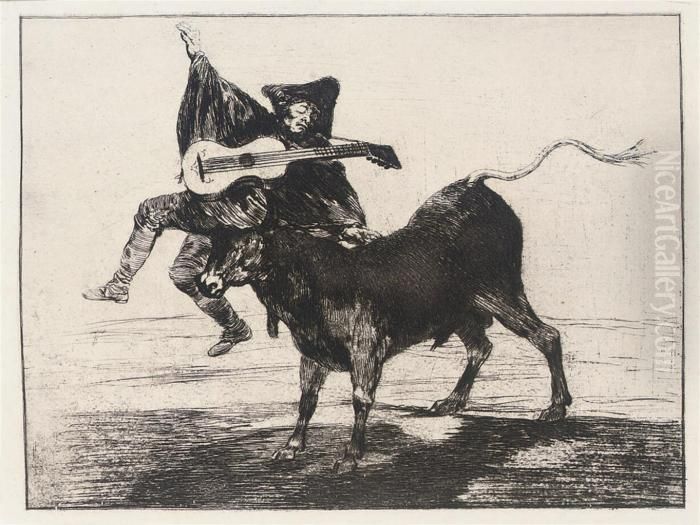 Dios Se Lo Pague A Usted Oil Painting by Francisco Goya Fuendetodos