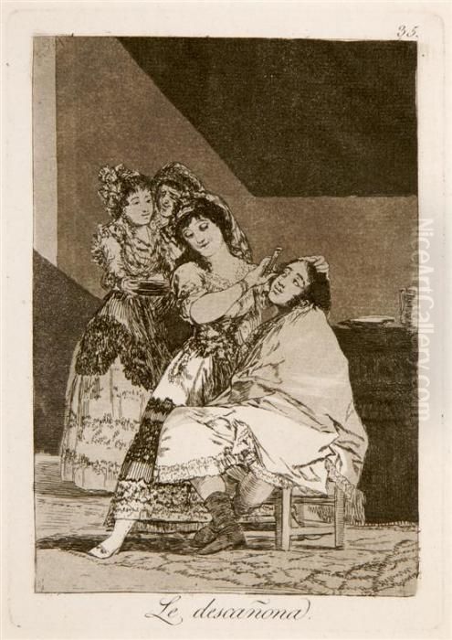 Le Descanona Oil Painting by Francisco Goya Fuendetodos