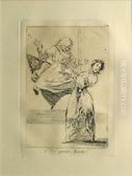 No Grites Oil Painting by Francisco Goya Fuendetodos