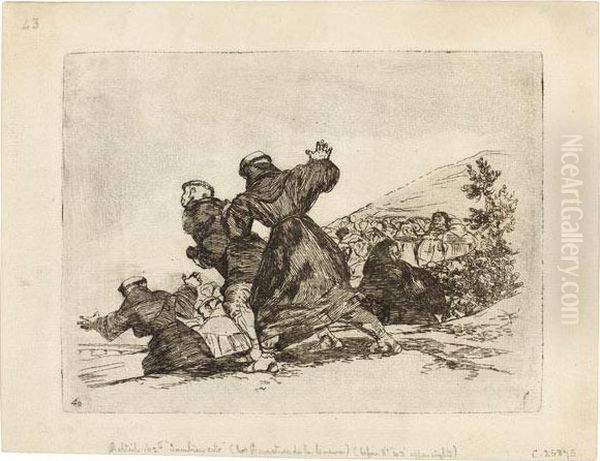 Tambien Esto - This Too - Hier Auch Blatt 43 Der Folge â€¹los Desastres De La Guerraâ€º Oil Painting by Francisco Goya Fuendetodos