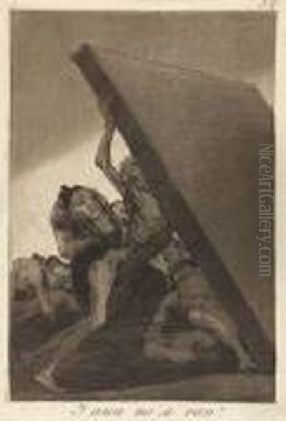 Y Aun No Se Van Oil Painting by Francisco Goya Fuendetodos