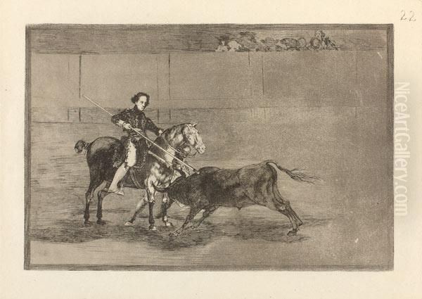 Valor Varonil De La Celebre Pajuelera En La De Zaragoza Oil Painting by Francisco Goya Fuendetodos