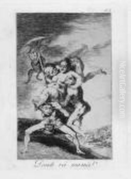 Donde Va Mama? Oil Painting by Francisco Goya Fuendetodos