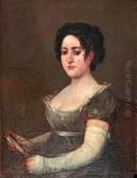 Retrato De La Cantante Lorenza Correa Oil Painting by Francisco Goya Fuendetodos