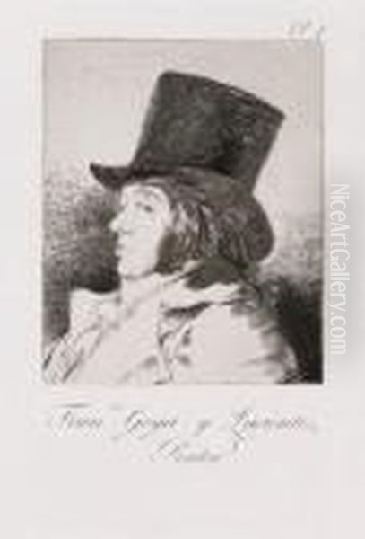 Francisco Goya Y Lucientes, Pintor. Oil Painting by Francisco Goya Fuendetodos