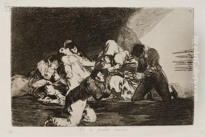 Los Desastres De La Guerra Oil Painting by Francisco Goya Fuendetodos