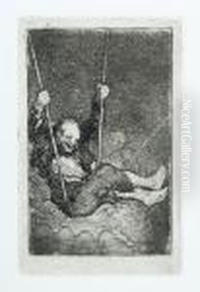 Late Caprichos Of Goya: Fragments From A Series Oil Painting by Francisco Goya Fuendetodos