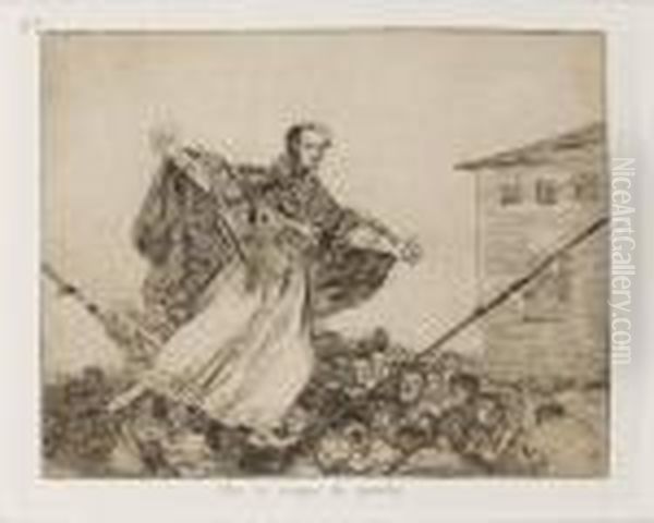 Que Se Rompe La Cuerda Oil Painting by Francisco Goya Fuendetodos