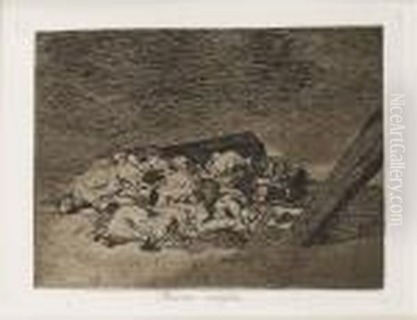 Los Desastres De La Guerra Oil Painting by Francisco Goya Fuendetodos