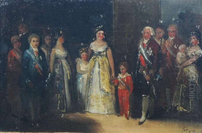 The Family Of Charles Iv Oil Painting by Francisco Goya Fuendetodos