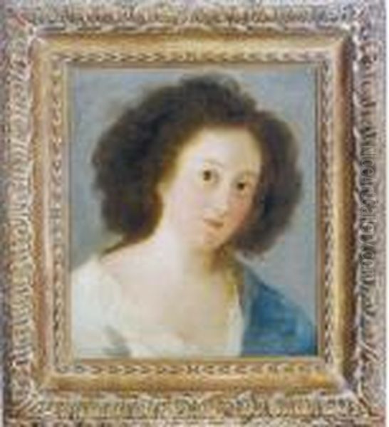 Head Of A Woman, Traditionally Identified As The Duchess Of Alba Oil Painting by Francisco Goya Fuendetodos