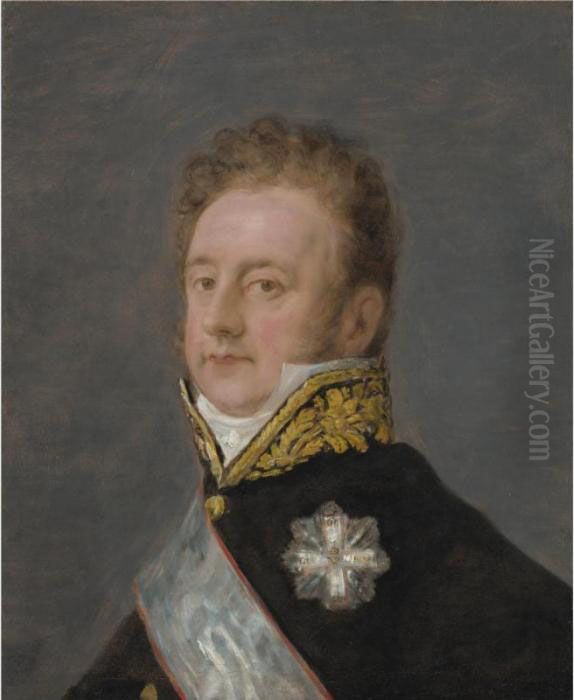 Portrait Of Prince Alois Wenzel Von Kaunitz-rietberg Oil Painting by Francisco Goya Fuendetodos