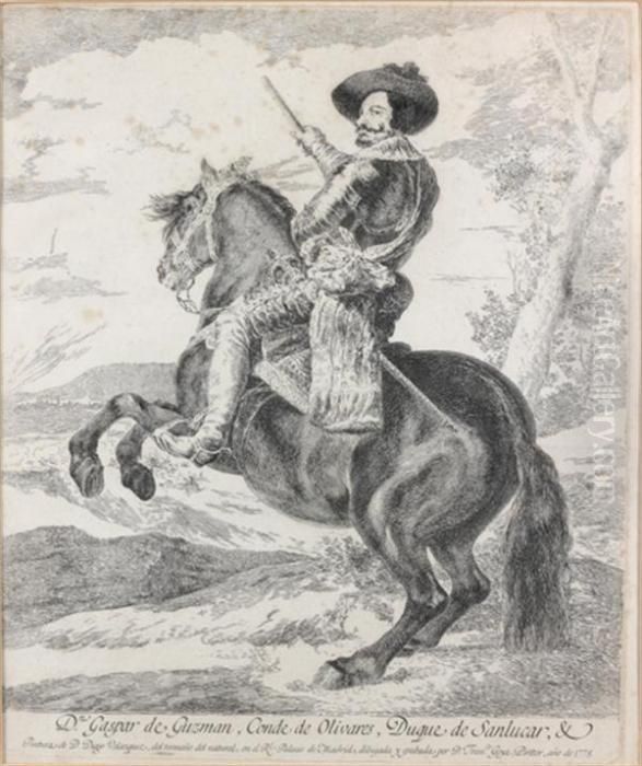 Gaspar De Gusman, Conde De Olivares Oil Painting by Francisco Goya Fuendetodos