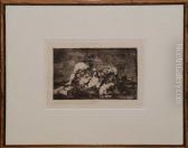 Soldiers Oil Painting by Francisco Goya Fuendetodos