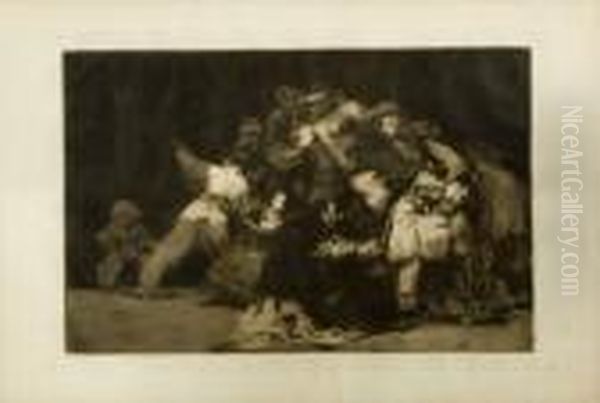 Los Ensacados Oil Painting by Francisco Goya Fuendetodos