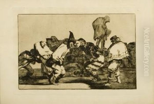 Disparate De Carnaval Oil Painting by Francisco Goya Fuendetodos