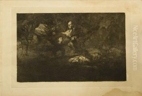 Disparate Funebre Oil Painting by Francisco Goya Fuendetodos