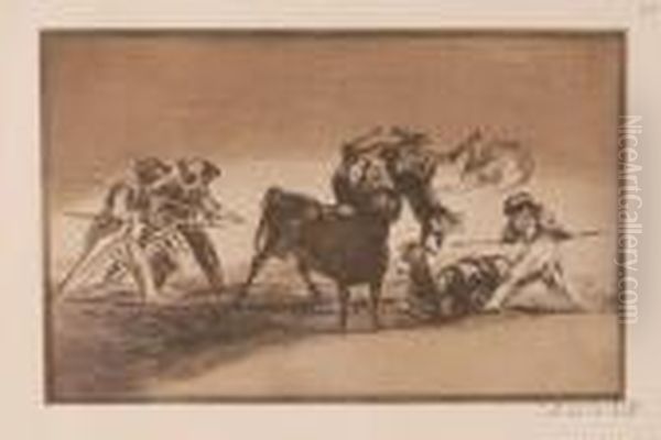 The Moors Use Donkeys As A Barrier To Protectthemselves Oil Painting by Francisco Goya Fuendetodos