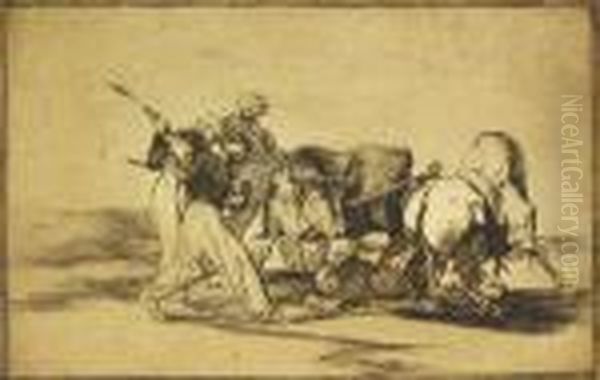 la Tauromaquia Oil Painting by Francisco Goya Fuendetodos