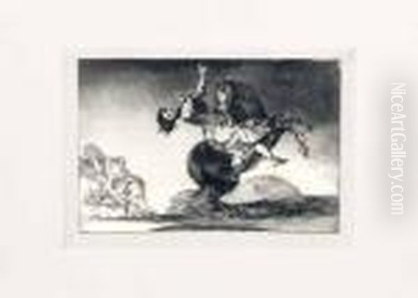 Caprichos No. 10 Disparates Oil Painting by Francisco Goya Fuendetodos