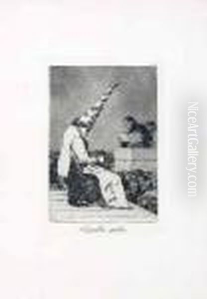 Caprichos No. 23. Aquellos Polbos Oil Painting by Francisco Goya Fuendetodos