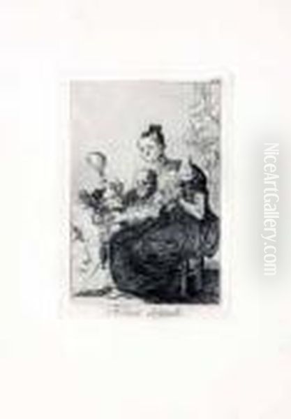 Caprichos No. 44. Hilan Delgado Oil Painting by Francisco Goya Fuendetodos
