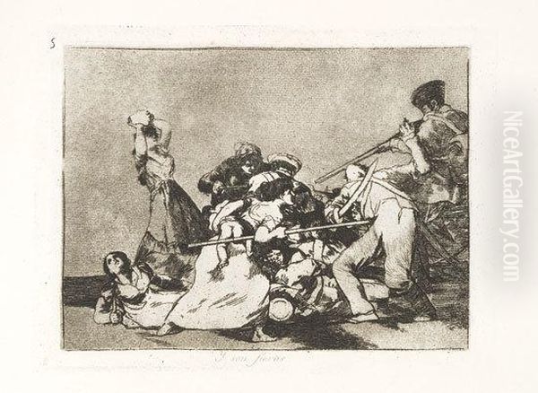 Los Desastres De La Guerra. Oil Painting by Francisco Goya Fuendetodos