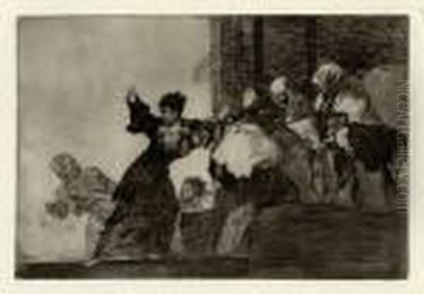 Los Proverbios Por Don Francisco
 Goya,publicala La Real Academia De Nobles Artes De San Fernando, 
Madrid,1864 Oil Painting by Francisco Goya Fuendetodos