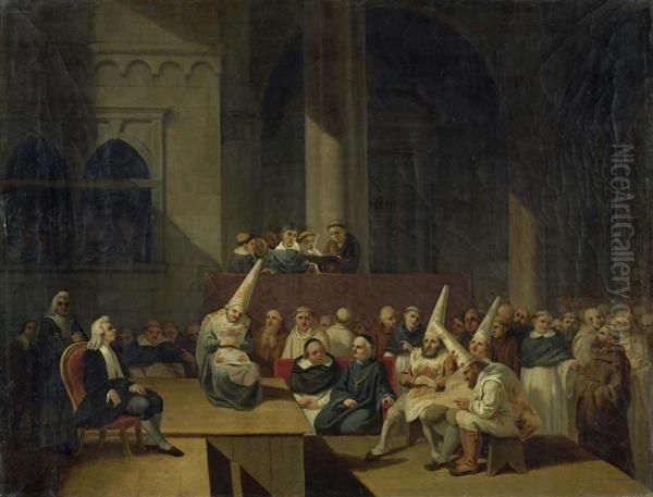 Vor Dem Tribunal Der Heiligen Inquisition. Oil Painting by Francisco Goya Fuendetodos
