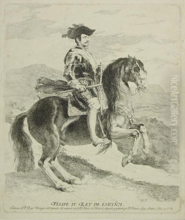 Felipe Iv. Reyde Espana Oil Painting by Francisco Goya Fuendetodos