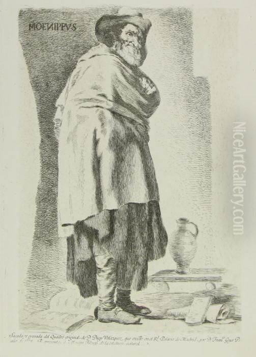 Moenippus(menipo Filisofo) Oil Painting by Francisco Goya Fuendetodos