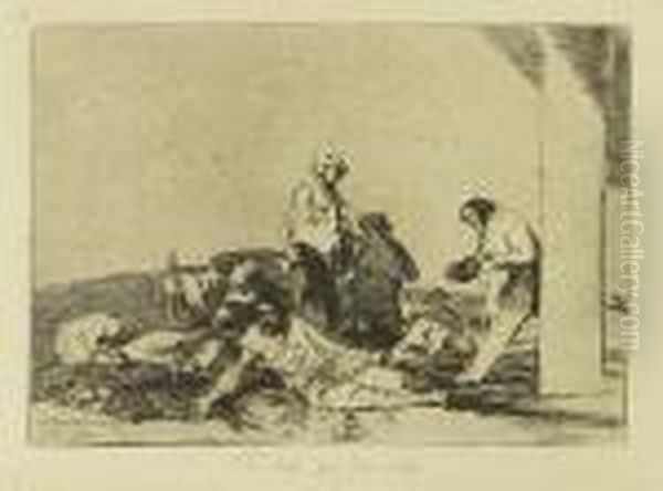 No Hay Que Darvoces Oil Painting by Francisco Goya Fuendetodos