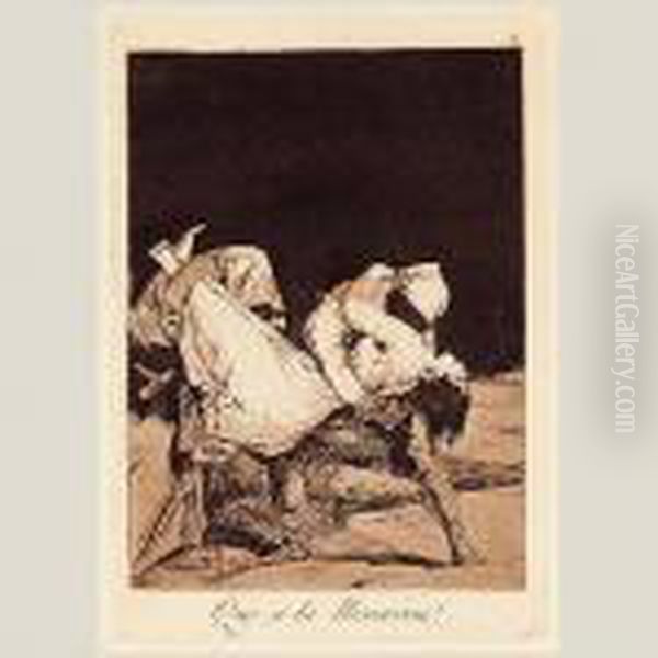 que Se La Llevaron! Oil Painting by Francisco Goya Fuendetodos