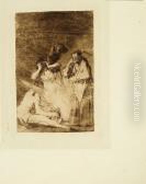 Mujer Llorando Sobre Un Perro Herido Oil Painting by Francisco Goya Fuendetodos