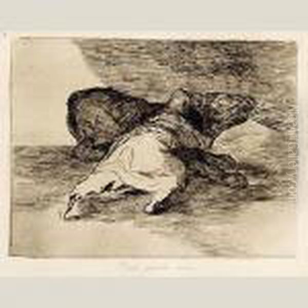 Algun Partido Saca Oil Painting by Francisco Goya Fuendetodos