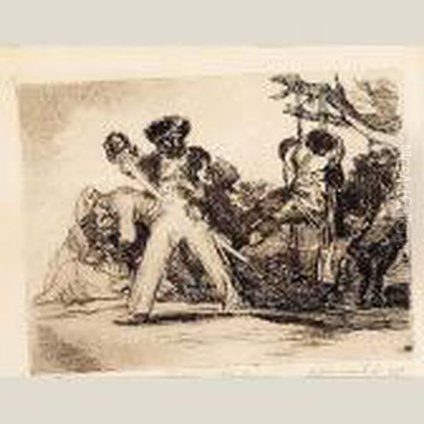 Fuerte Cosa Es Oil Painting by Francisco Goya Fuendetodos