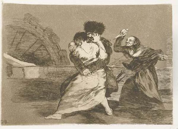 Los Desastres De La Guerra (delteil 120-199; Harris 121-200) Oil Painting by Francisco Goya Fuendetodos