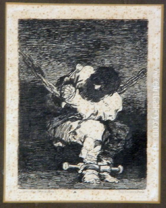 Bound Oil Painting by Francisco Goya Fuendetodos