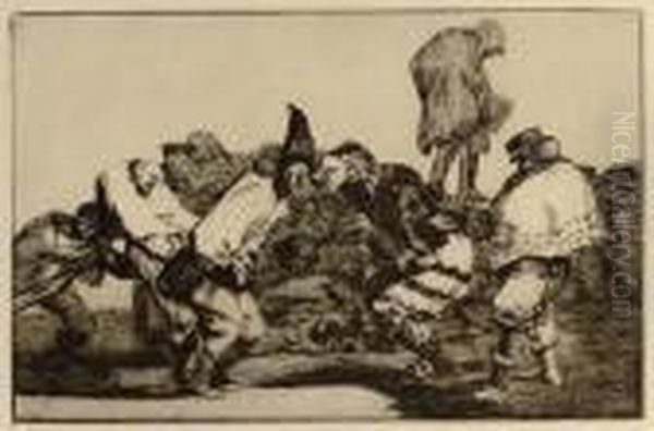Los Proverbios: 18 Plates (harris 248-65) Oil Painting by Francisco Goya Fuendetodos