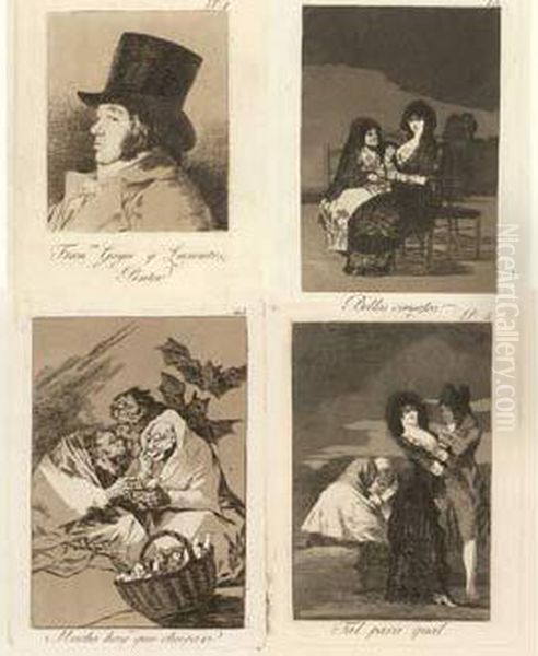 Los Caprichos. 1797-1798. Oil Painting by Francisco Goya Fuendetodos