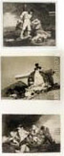 Los Desastres De La Guerra Oil Painting by Francisco Goya Fuendetodos