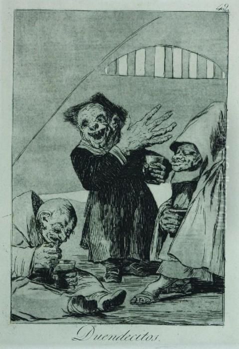 Duendicitos Oil Painting by Francisco Goya Fuendetodos