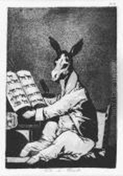 21 Plates From Los Caprichos Oil Painting by Francisco Goya Fuendetodos